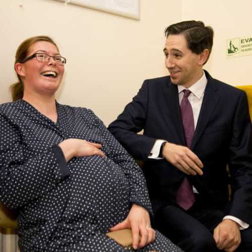 Minister for Health Simon Harris Visits the Rotunda Hospital Dublin